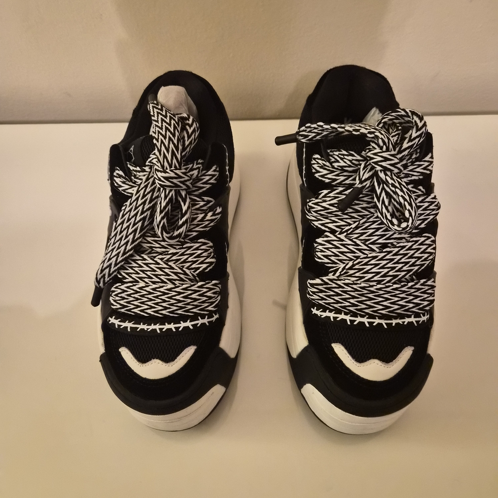 SOLD!! Naked Wolfe Black and White Sneakers